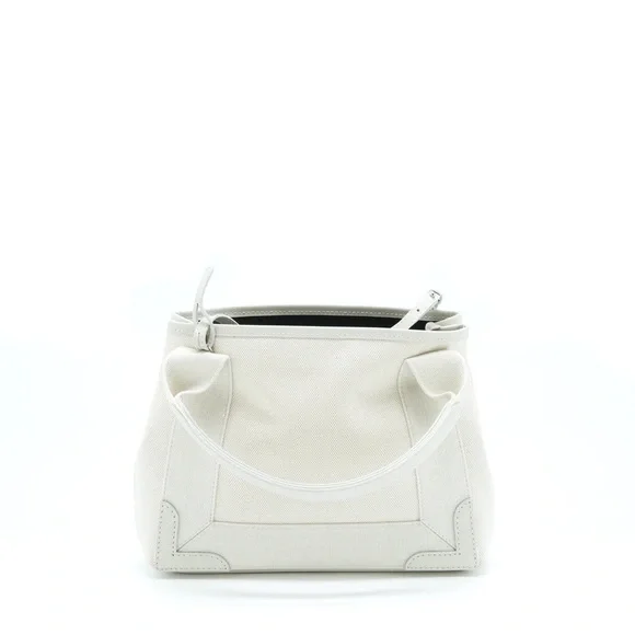 Balenciaga XS Navy Cabas Bag White Cream Black Logo Print Tote NWT - Picture 10 of 11